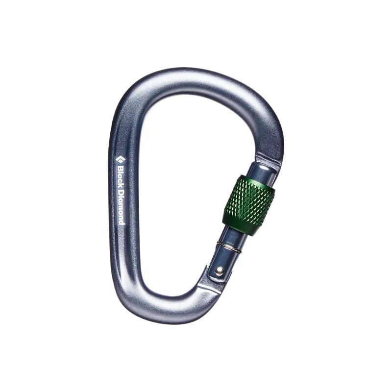 Black Diamond Pearlock Screwgate Carabiner Gray